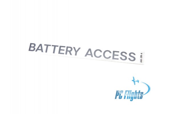 A-10C "Thunderbolt" Battery Access Placard - Home Cockpit Shell Marking