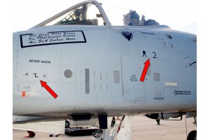 A-10C "Thunderbolt" Aircraft Body Placards - Home Cockpit Shell Marking