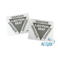 A-10C "Thunderbolt" Ejection Seat  Placard - Home Cockpit Shell Marking - 2 pcs