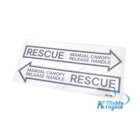 A-10C "Thunderbolt" Rescue Manual Canopy Handle Placard - Home Cockpit Shell Marking - 2 pcs