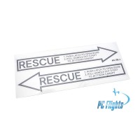 A-10C "Thunderbolt" Rescue Push To Open Door Placard - Home Cockpit Shell Marking - 2 pcs