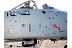A-10C "Thunderbolt" Rescue Push To Open Door Placard - Home Cockpit Shell Marking - 2 pcs A-10C "Thunderbolt" Rescue Push To Open Door Placard - Home Cockpit Shell Marking - 2 pcs