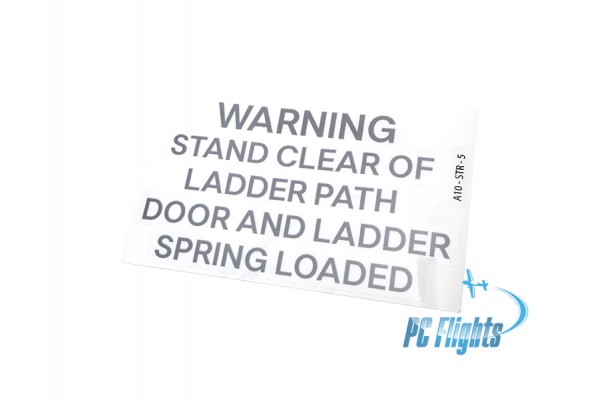 A10C "Thunderbolt" Warning Stand Clear Body Placards - Home Cockpit Shell Marking A10C "Thunderbolt" Warning Stand Clear Body Placards - Home Cockpit Shell Marking