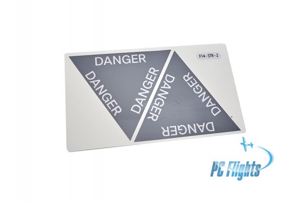 F-14 "TOMCAT" Danger Ejection Seat and Canopy Placard - Home Cockpit Shell Decals - 2 pcs