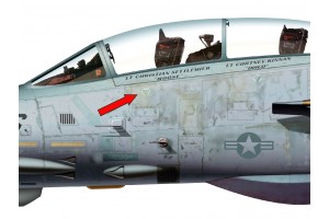 F-14 "TOMCAT" Danger Ejection Seat and Canopy Placard - Home Cockpit Shell Decals - 2 pcs