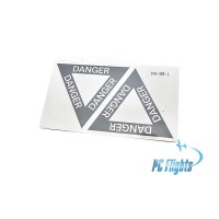 F-14 "TOMCAT" Ejection Seat and Canopy Placard - Home Cockpit Shell Decals - 2 pcs