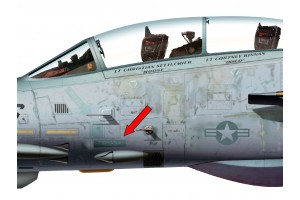 F-14 "Tomcat" Emergency Use Only Placard - Home Cockpit Shell Decal