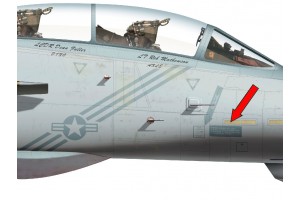 F-14 "Tomcat" Emergency Use Only Placard - Home Cockpit Shell Decal