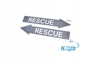 F-14 "Tomcat" Rescue Arrow Placard - Home Cockpit Shell Decal