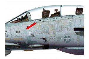 F-14 "Tomcat" Rescue Arrow Placard - Home Cockpit Shell Decal