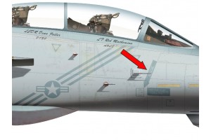F-14 "Tomcat" Rescue Arrow Placard - Home Cockpit Shell Decal