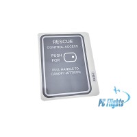 F14 "Tomcat" Rescue Control Access Placard - Home Cockpit Shell Decal
