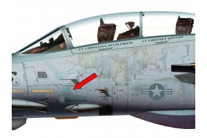 F14 "Tomcat" Rescue Control Access Placard - Home Cockpit Shell Decal