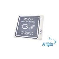 F14 "Tomcat" Rescue Control Access Placard - Home Cockpit Shell Decal
