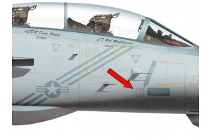 F14 "Tomcat" Rescue Control Access Placard - Home Cockpit Shell Decal