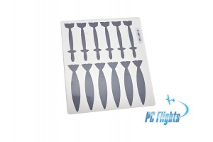 F-14 "Tomcat" Mission Marking Decals - Home Cockpit Shell Symbols