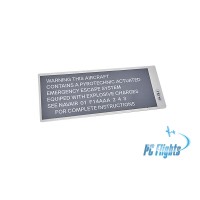 F 14 "Tomcat" Pyrotechnic Emergency Escape System Placard - Home Cockpit Shell Decal