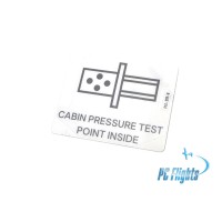 F-15C/E "Eagle" Cabin Pressure Test Point Placard - Home Cockpit Shell Decal