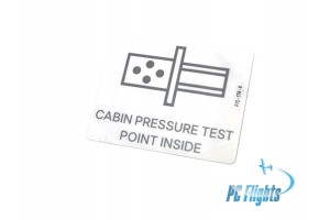 F-15C/E "Eagle" Cabin Pressure Test Point Placard - Home Cockpit Shell Decal