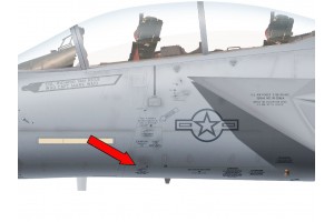 F-15C/E "Eagle" Cabin Pressure Test Point Placard - Home Cockpit Shell Decal F-15C/E "Eagle" Cabin Pressure Test Point Placard - Home Cockpit Shell Decal
