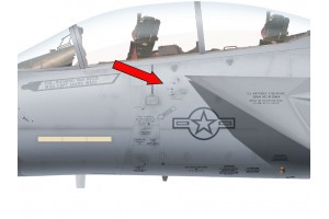 F 15C/E "Eagle" Canopy Control Handle Placard - Home Cockpit Shell Decal F 15C/E "Eagle" Canopy Control Handle Placard - Home Cockpit Shell Decal