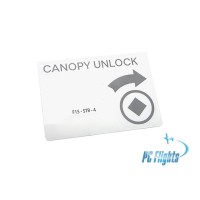 F-15C/E "Eagle" Canopy Unlock Placard - Home Cockpit Shell Decal