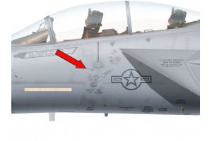 F-15C/E "Eagle" Canopy Unlock Placard - Home Cockpit Shell Decal F-15C/E "Eagle" Canopy Unlock Placard - Home Cockpit Shell Decal