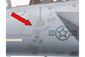 F-15C/E "Eagle" Canopy Unlock Placard - Home Cockpit Shell Decal F-15C/E "Eagle" Canopy Unlock Placard - Home Cockpit Shell Decal