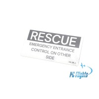 F-15C/E "Eagle" Rescue Emergency Entrance Control Placard - Home Cockpit Shell Decal