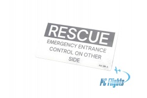 F-15C/E "Eagle" Rescue Emergency Entrance Control Placard - Home Cockpit Shell Decal