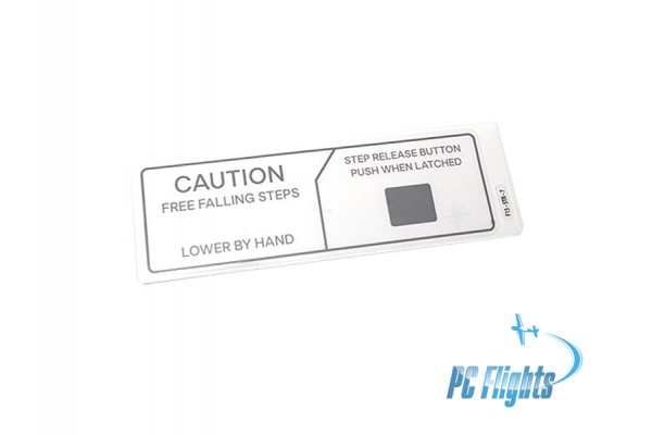 F-15C/E "Eagle" Caution Free Falling Steps Placard - Home Cockpit Shell Decal