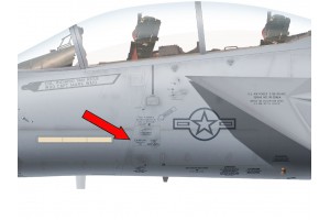 F-15C/E "Eagle" Caution Free Falling Steps Placard - Home Cockpit Shell Decal