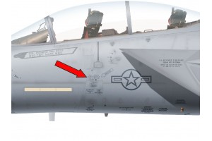 F15C/E "Eagle" Rescue Jettison Canopy Handle Placard - Home Cockpit Shell Decal