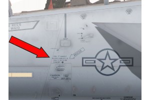 F15C/E "Eagle" Rescue Jettison Canopy Handle Placard - Home Cockpit Shell Decal