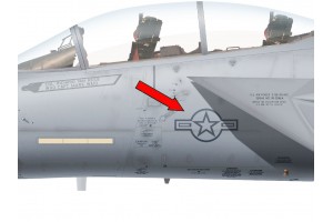 F-15C/E "Eagle" USA Military Aircraft National Insignia Body Roundel Decal - 2 pcs F-15C/E "Eagle" USA Military Aircraft National Insignia Body Roundel Decal - 2 pcs