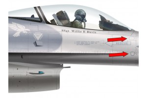 F-16C "Viper" Aircraft Body Placards - Home Cockpit Shell Marking F-16C "Viper" Aircraft Body Placards - Home Cockpit Shell Marking
