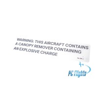 F-16C "Viper" Warning Canopy Remover Placard - Home Cockpit Shell Marking
