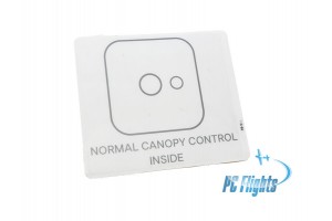 F/A-18C "Hornet" Canopy Control Placard - Home Cockpit Shell Decal