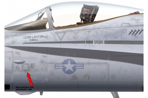 F/A-18C "Hornet" Canopy Control Placard - Home Cockpit Shell Decal