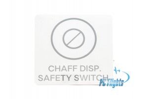 F18C "Hornet" Chaff Disp Safety Switch Placard - Home Cockpit Shell Decal
