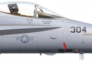 F-18C "Hornet" Ground Located Inside Placard - Home Cockpit Shell Decal