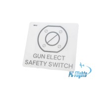 F-18C "Hornet" Gun Elect Safety Switch Placard - Home Cockpit Shell Decal