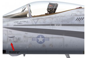 F-18C "Hornet" Gun Elect Safety Switch Placard - Home Cockpit Shell Decal