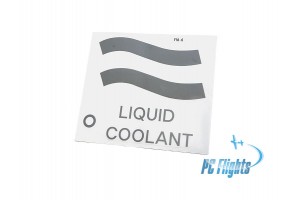 F-18C "Hornet" Liquid Coolant Placard - Home Cockpit Shell Decal