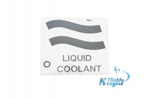 F-18C "Hornet" Liquid Coolant Placard - Home Cockpit Shell Decal