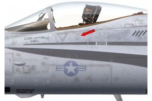 F 18C "Hornet" Canopy Manual Open Release Placard - Home Cockpit Shell Decal