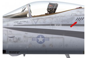 F-18C "Hornet" Mission Marking Decals - Home Cockpit Shell Symbols