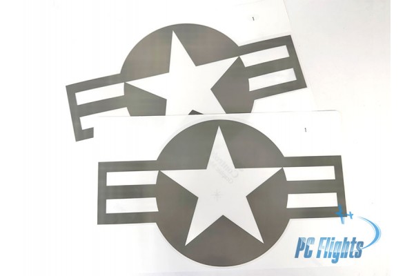F/A-18C "Hornet" USA Military Aircraft National Insignia Body Roundel Decal - 2 pcs