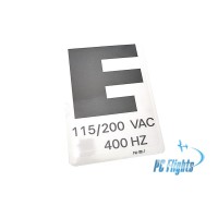 F-18C "Hornet" Voltage Placard - Home Cockpit Shell Decal
