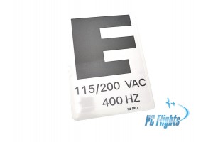 F-18C "Hornet" Voltage Placard - Home Cockpit Shell Decal